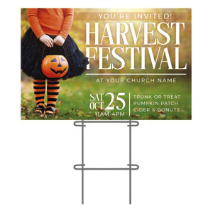 Harvest Festival Child 36"x23.5" Large YardSigns