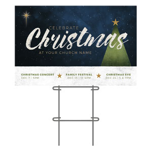 Christmas Tree Texture 36"x23.5" Large YardSigns
