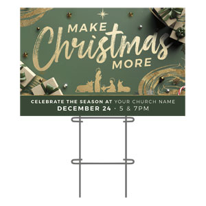Make Christmas More 36"x23.5" Large YardSigns