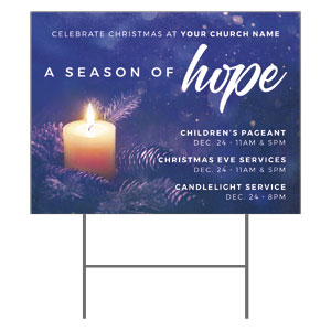 Season of Hope Candle 18"x24" YardSigns