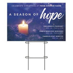Season of Hope Candle 36"x23.5" Large YardSigns
