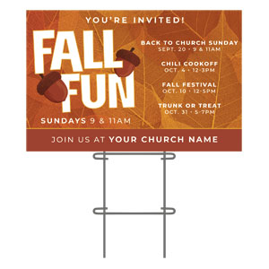 Fall Fun 36"x23.5" Large YardSigns