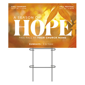 Season of Hope Leaves 36"x23.5" Large YardSigns